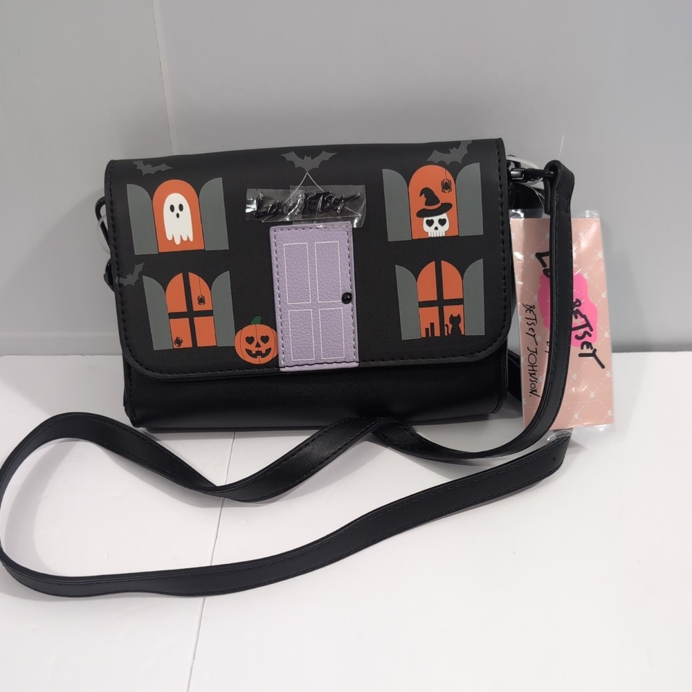 Betsey Johnson Halloween Spooky Haunted House Clutch  Shoulder Bag Purse NWT